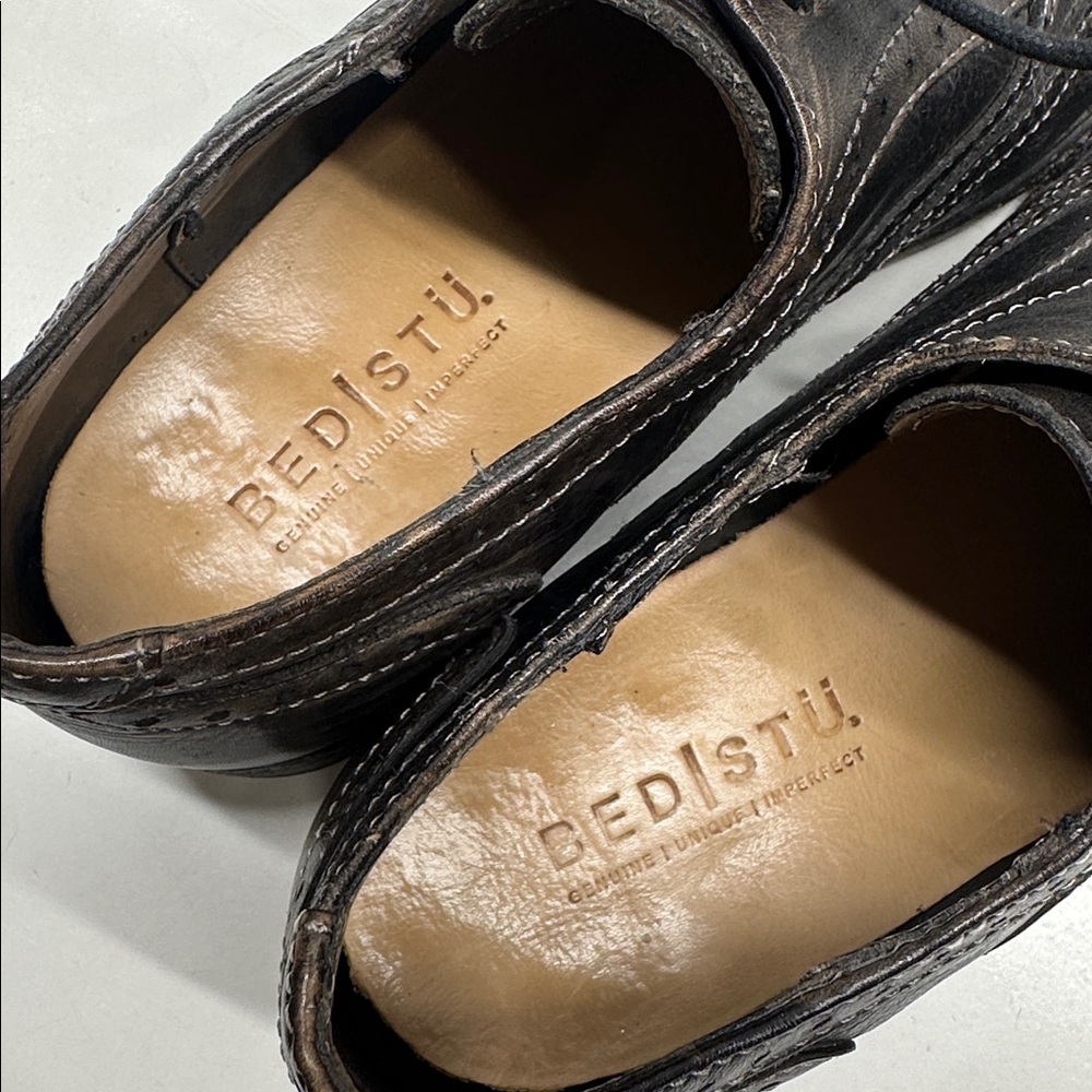 Bed Stu Black Leather “Wingtips” - Picture 8 of 9